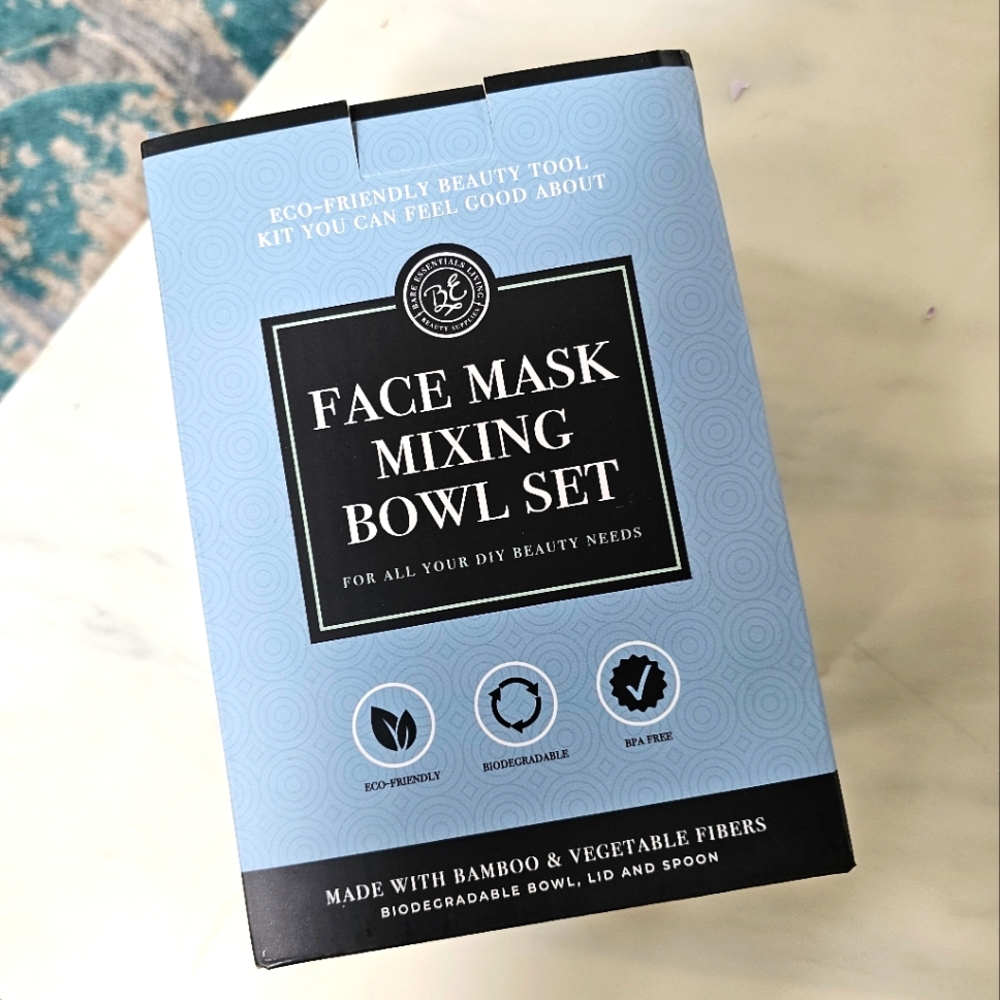 BRAND NEW Bare Essentials Face Mask Mixing Bowl Biodegradable Bamboo Spatula